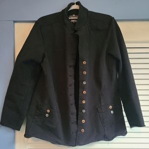White Lotus black button down jacket | Size XL